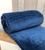 Cobertor Grosso Solteiro Manta Microfibra Aveludada  Antialergica 220x150cm - Hotel Pousada - Inverno Azul Marinho