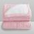 Cobertor Infantil Sherpam Fio Lã Crochê 75X100cm Laço Bebê Rosa