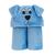 Cobertor Manta Infantil C/ Capuz Orelhinha Cachorro Azul  azul