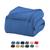 Cobertor Manta Queen Liso Microfibra Soft Fleece 2,20x2,40m Camesa Azul Celeste