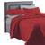 Cobre Leito Colcha Cama Queen Size Conjunto 3 Peças 2,40mx2,60m Dupla Face Vermelho