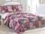 Cobre Leito Colcha King Size Dupla Face Evolution Patchwork Estampada Camesa Daisy