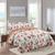 Cobre Leito Estampado Jogo De Cama Colcha Queen Patchwork 2.40 m x 2.60 m Dupla Face  Cairo Q 4