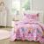 Cobre leito para cama de solteiro infantil dupla face com porta travesseiro Princeza rosa