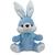 coelho de pelúcia bichinho pelúcia coelhinho 25 x 21cm coelho com laço brinquedo infantil varias cores Azul
