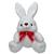 coelho de pelúcia bichinho pelúcia coelhinho 25 x 21cm coelho com laço brinquedo infantil varias cores Baunilha