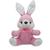 coelho de pelúcia bichinho pelúcia coelhinho 25 x 21cm coelho com laço brinquedo infantil varias cores Rosa