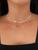 Colar Choker Tiffany Ponto de Luz Pedras Cristais Folheado a Prata gargantilha Prateado Zircônias Colorido Moda Feminina Branco