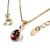 Colar Gota Feminino Banhado A Ouro 18k Vermelho