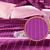 Colcha Cama Casal Listrada Tecido Maquinetado Avulsa 2,30x2,40 pink