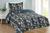 Colcha Cobre Leito Solteiro 2 Peças Estampado Masculino Gatos Azul Escuro
