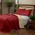 Colcha de Cama Box Cobre Leito Casal Queen Size Dupla Face 150 Fios Matelado 03 Peças Floral Vermelho