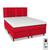 Colchão Magnético 100% de Espuma King Bio Massageador + Cama Box com Cabeceira - Prince  Vermelho