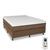 Colchão Magnético de Espuma Casal Bio Massageador  + Cama Box - Master  Marrom