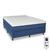 Colchão Magnético de Espuma Queen Bio Massageador + Cama Box Eco Prince  Azul