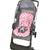 Colchonete almofada para carrinho de bebê com protetor de cinto COROA ROSA