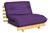 Colchonete Futon Dobravel Enrolavel Solteiro Orthovida 175 x 62 x 13 cm - Roxo Preto