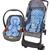 Colchonete para carrinho de bebê e redudtor para bebe conforto kit 02 peças COROA AZUL