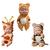 Coleção 3 Bonecas Mini Bebês Infantil Amor de Bichinhos 11cm Girafa, Tigre, Leopardo