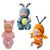 Coleção 3 Bonecas Mini Bebês Infantil Amor de Bichinhos 11cm Alce, Abelhinha, Gatinha