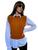 Colete de tricô mousse tricot  Aran feminino  Ref 251 Conhaq