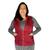 Colete Feminino Matelasse Forrado Plus Size C/ Capuz E Bolso Marsala