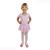 Collant Ballet Com Saia Ritmus Meia Manga Julieta Infantil Rosa