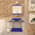 Combo 2 em 1 Gabinete de Vidro 40cm para banheiro Quadrado Armênia + Torneira Algarve Azul Escuro