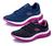 Combo 2 Pares Tênis Feminino Esportivo Academia Caminhada Pretopink, Marinhopink