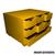 Comoda Retangular Sulfite 7 Gavetas 33cm Mdf Madeira Pintado AMARELO