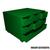 Comoda Retangular Sulfite 7 Gavetas 33cm Mdf Madeira Pintado VERDE FOLHA