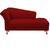 Conj Recamier Sofá Divã + 1 Poltrona Decorativa Iza Retro Sued vermelho