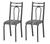 Conjunto 2 Cadeiras América 023 Cromo Preto - Artefamol Cromo Preto Assento Preto Listrado