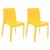 Conjunto 2 Cadeiras de Plástico Polipropileno Brilho Alice Summa - Tramontina Amarelo 92037/000