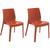 Conjunto 2 Cadeiras de Plástico Polipropileno Brilho Alice Summa - Tramontina Terracota 92037/242