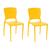 Conjunto 2 Cadeiras de Plástico Polipropileno e Fibra de Vidro Safira - Tramontina Amarelo 92048/000