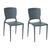 Conjunto 2 Cadeiras de Plástico Polipropileno e Fibra de Vidro Safira - Tramontina Grafite 92048/007