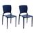 Conjunto 2 Cadeiras de Plástico Polipropileno e Fibra de Vidro Safira - Tramontina Azul Yale 940248/170