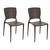 Conjunto 2 Cadeiras de Plástico Polipropileno e Fibra de Vidro Safira - Tramontina Marrom 92048/109
