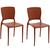 Conjunto 2 Cadeiras de Plástico Polipropileno e Fibra de Vidro Safira - Tramontina Terracota 92048/242