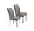Conjunto 2 Cadeiras Estofadas Pampulha Branco/Linho Cinza