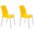 Conjunto 2 Cadeiras Plástica Vanda com Pernas de Alumínio Anodizadas- Tramontina Amarelo 92053/900