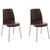 Conjunto 2 Cadeiras Plástica Vanda com Pernas de Alumínio Anodizadas- Tramontina Marrom 92053/919