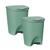 Conjunto 2 Lixeiras de chão com Pedal 7,5L para Banheiro Cozinha Casa Plástico Cores Azul Branco Marrom Preto Verde Vermelho Rosa Usual Utilidade Verde