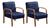 Conjunto 2 Poltronas Anita Cadeira Moderna Sala, Recepção, Escritório Suede Azul 210