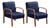 Conjunto 2 Poltronas Anita Cadeiras Decorativas Recepção, Varanda Suede Azul 210