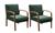 Conjunto 2 Poltronas Anita Cadeiras Decorativas Recepção, Varanda Veludo Verde 270