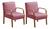 Conjunto 2 Poltronas Anita Cadeiras Decorativas Recepção, Varanda Suede Rosa 280