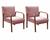 Conjunto 2 Poltronas Anita Cadeiras Decorativas Recepção, Varanda Veludo Rosê 390