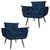 Conjunto 2 Poltronas Para Sala Opala Pés Palito Suede Vicky Decor Azul Marinho